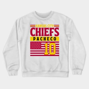 Kansas City Chiefs Pacheco 10 American Flag Football Crewneck Sweatshirt